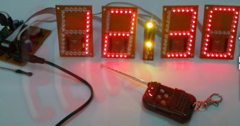 ساعت و دماسنج دیجیتال با پنل LED و ریموت کنترل